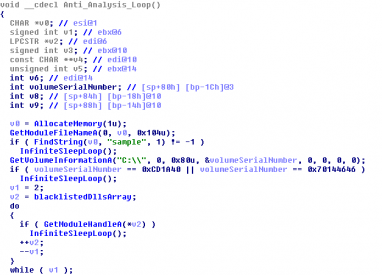 SmokeLoader antianalysis
