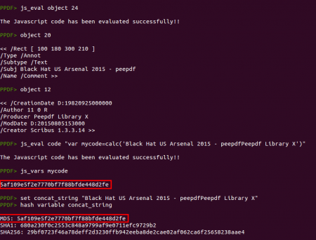 Peepdf Black Hat Arsenal Challenge Solution