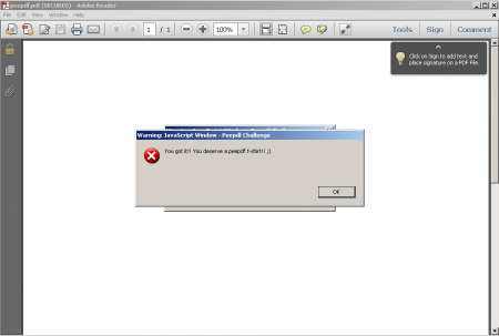 Peepdf Black Hat Arsenal Challenge Win